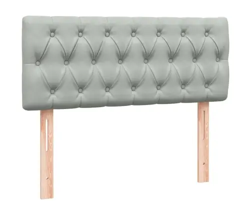 Atsperu Gulta Ar Matraci, Led, Gaiši Pelēka Samts, 120X210 Cm Vidaxl