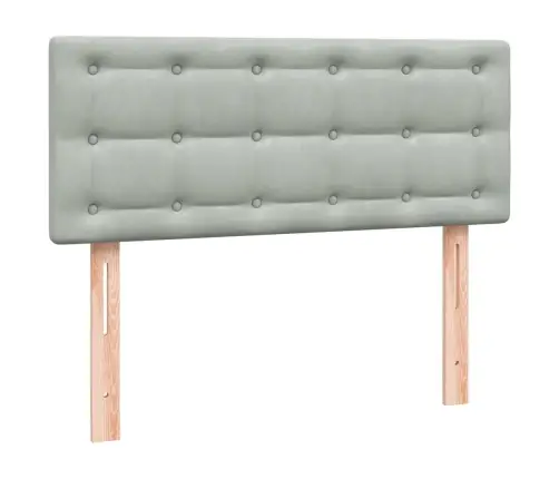 Kontinentaalvoodi Madrats Ja Led, Helehall, 120X210 cm Samet