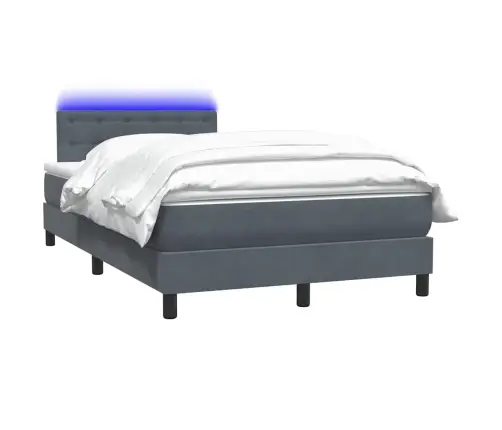 Kontinentaalvoodi Madrats Ja Led, Tumehall, 120X210 cm Samet