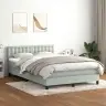 Kontinentaalvoodi Madrats Ja Led, Helehall, 160X210 cm Samet