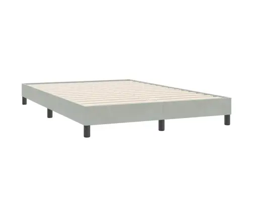 Kontinentaalvoodi Madrats Ja Led, Helehall, 160X220 cm Samet