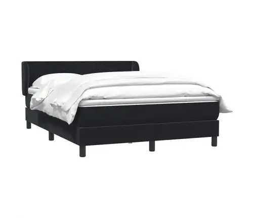 Atsperu Gulta Ar Matraci, Melna Samts, 160X210 Cm Vidaxl