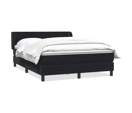 Atsperu Gulta Ar Matraci, Melna Samts, 160X210 Cm Vidaxl