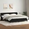 Box Spring Lova Su Čiužiniais Juoda 180X210 Cm Aksomas