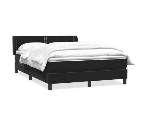 Kontinentaalvoodi Madratsiga, Must, 140X210 cm Samet