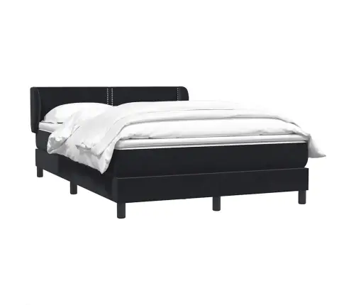 Kontinentaalvoodi Madratsiga, Must, 140X210 cm Samet