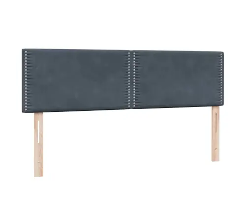 Lova Su Spyruoklėmis Ir Čiužiniu, Pilka, 160X210 cm Aksomas
