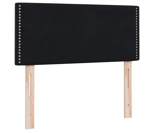 Atsperu Gulta Ar Matraci, Melna Samts, 90X220 Cm Vidaxl