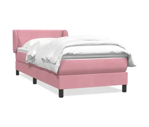 Box Vedruvoodi Madratsiga Roosa 100X220 Cm Samet