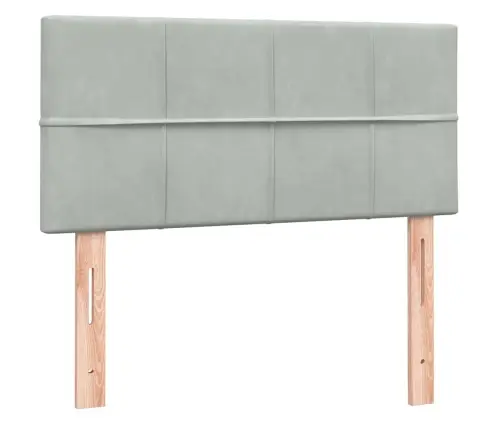 Box Vedruvoodi Madratsiga Helehall 80X210 Cm Samet