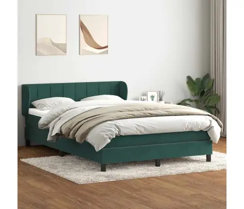 Box Vedruvoodi Madratsiga Tumeroheline 160X220 Cm Samet