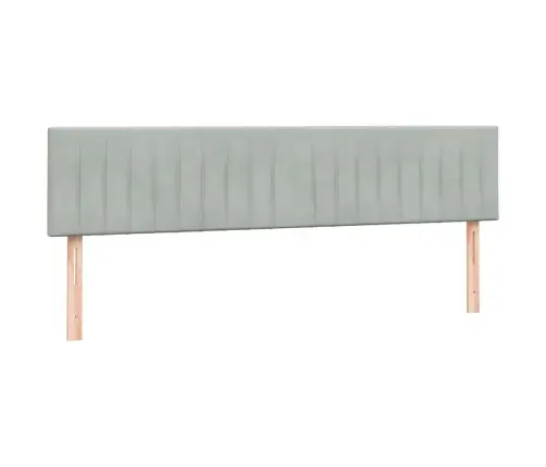 Box Spring Lova Su Čiužiniu Šviesiai Pilka 180X220 Cm Aksomas