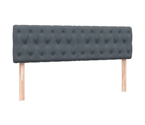 Atsperu Gulta Ar Matraci, Tumši Pelēka Samts, 140X210 Cm Vidaxl