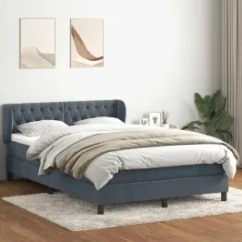 Atsperu Gulta Ar Matraci, Tumši Pelēka Samts, 160X210 Cm Vidaxl Atsperu Gulta Ar Matraci, Tumši Pelēka Samts, 160X210 Cm Vidaxl