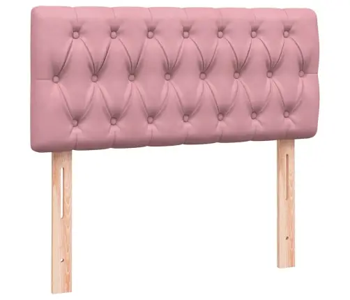 Atsperu Gulta Ar Matraci, Rozā Samts, 80X220 Cm Vidaxl