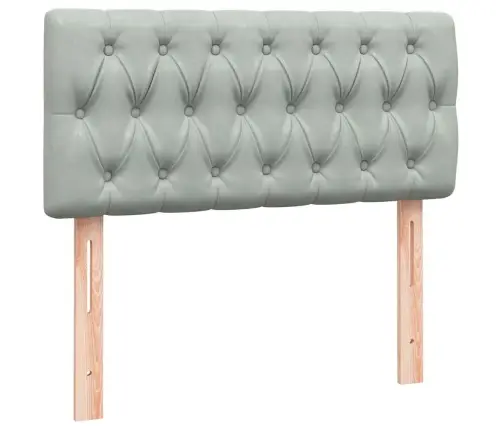 Atsperu Gulta Ar Matraci, Gaiši Pelēka Samts, 90X220 Cm Vidaxl