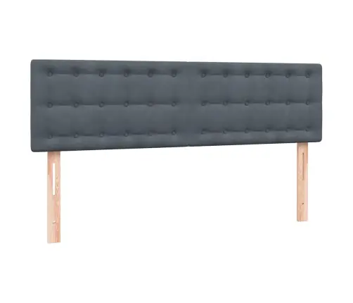 Atsperu Gulta Ar Matraci, Tumši Pelēka Samts, 160X210 Cm Vidaxl