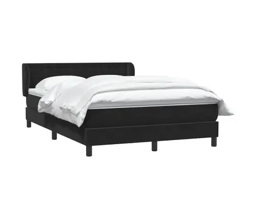 Atsperu Gulta Ar Matraci, Melna Samts, 160X210 Cm Vidaxl