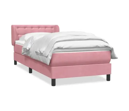 Kontinentaalvoodi Madratsiga, Roosa, 80X220 cm Samet