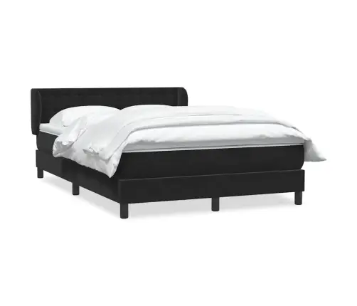 Box Vedruvoodi Madratsiga Must 160X220 Cm Samet