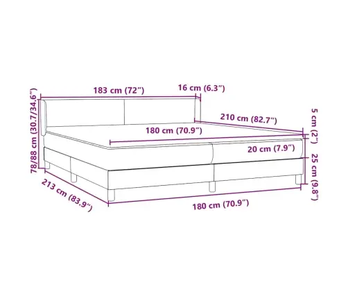 Kontinentaalvoodi Madratsiga, Helehall, 180X210 cm Samet