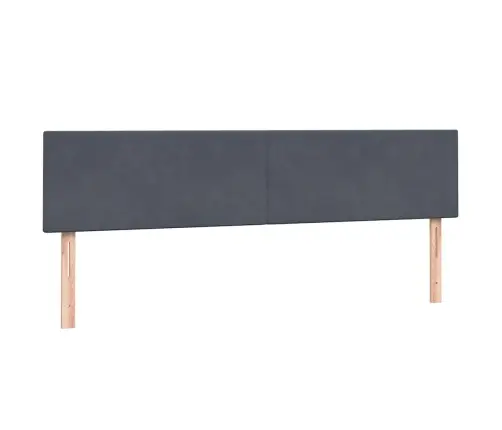 Box Spring Gulta Ar Matrača Tumši Pelēka 200X210 Cm Samts Vidaxl