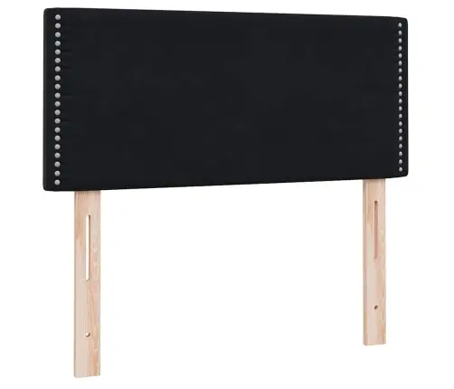 Atsperu Gulta Ar Matraci, Melna Samts, 90X210 Cm Vidaxl