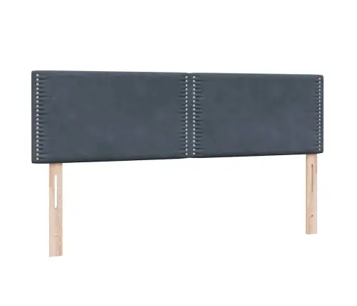 Atsperu Gulta Ar Matraci, Tumši Pelēka Samts, 160X210 Cm Vidaxl