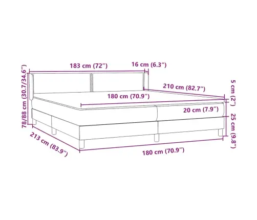 Kontinentaalvoodi Madratsiga, Roosa, 180X210 cm Samet