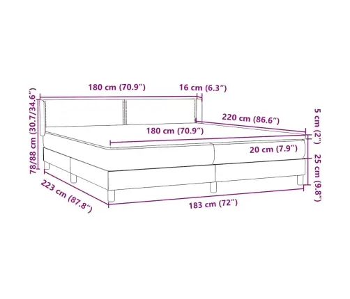 Kontinentaalvoodi Madratsiga, Helehall, 180X220 cm Samet