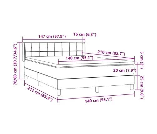 Lova Su Spyruoklėmis Ir Čiužiniu, Rožinė, 140X210 cm Aksomas