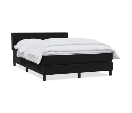 Atsperu Gulta Ar Matraci, Melna Samts, 160X210 Cm Vidaxl