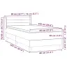 Box Vedruvoodi Madratsiga Helehall 80X220 Cm Samet