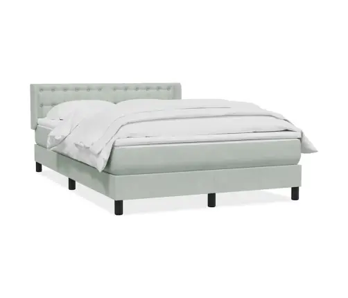 Kontinentaalvoodi Madratsiga, Helehall, 140X210 cm Samet