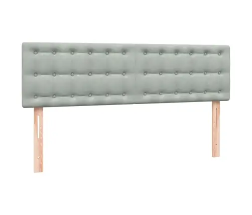 Atsperu Gulta Ar Matraci, Gaiši Pelēka Samts, 160X210 Cm Vidaxl