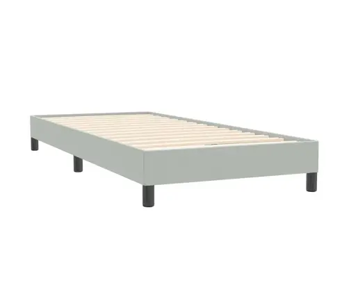 Atsperu Gulta Ar Matraci, Gaiši Pelēka Samts, 80X220 Cm Vidaxl