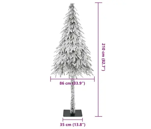 Dirbtinė Kalėdų Eglutė Balta 86 X 86 X 210 Cm