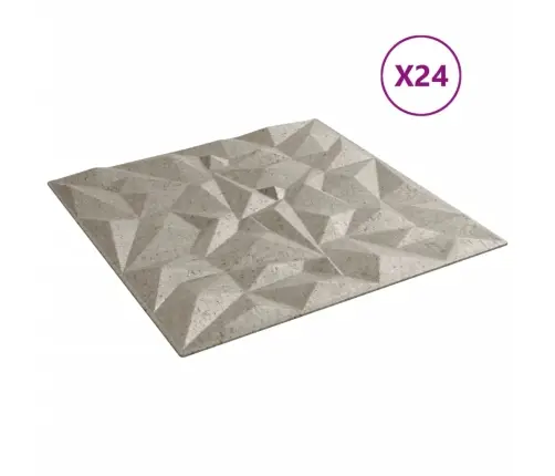 Seinapaneelid 24 Tk, Betoon, 50X50 Cm Xps 6 M² Ametüst