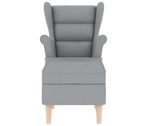 Atpūtas Krēsls Ar Kāju Soliņu, Gaiši Pelēks Audums Vidaxl