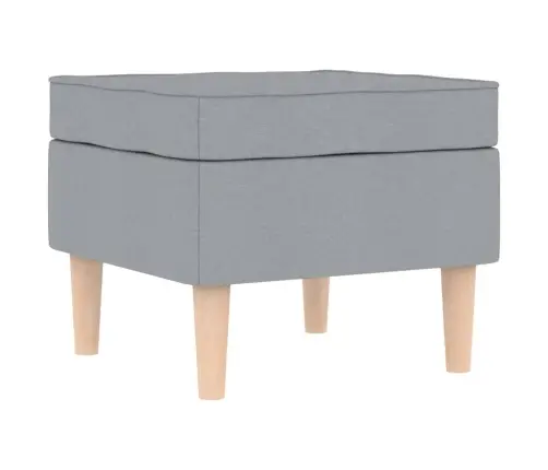 Atpūtas Krēsls Ar Kāju Soliņu, Gaiši Pelēks Audums Vidaxl