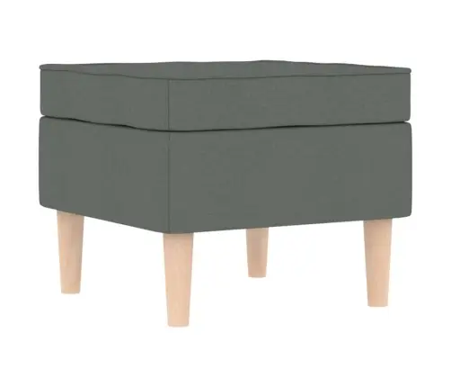 Atpūtas Krēsls Ar Kāju Soliņu, Tumši Pelēks Audums Vidaxl