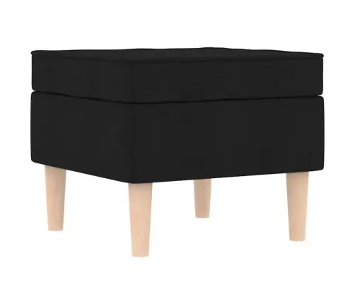 Atpūtas Krēsls Ar Kāju Soliņu, Melns Audums Vidaxl