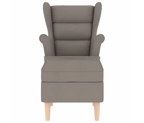 Atpūtas Krēsls Ar Kāju Soliņu, Pelēkbrūns Audums Vidaxl