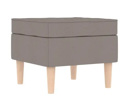 Atpūtas Krēsls Ar Kāju Soliņu, Pelēkbrūns Audums Vidaxl