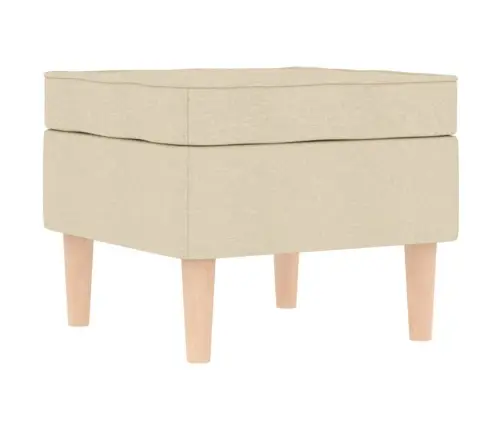 Krėslas Su Pakoja, Kreminės Spalvos, Audinys