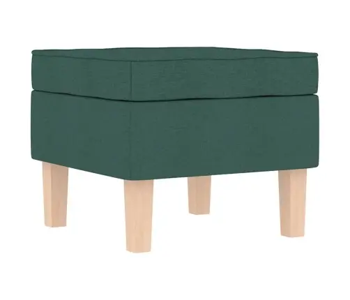 Šūpuļkrēsls Ar Kājsoliņu, Tumši Zaļš Audums Vidaxl