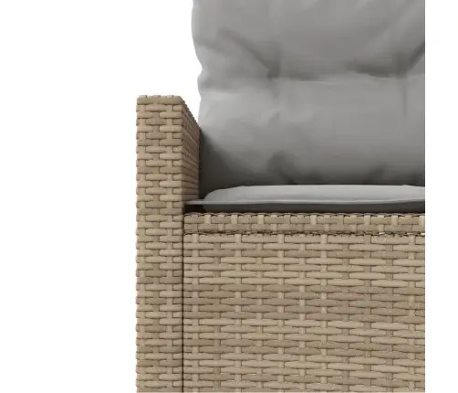 Dārza Dīvāns Ar Matračiem, Apaļš, Bēša Pe Rotangpalma Vidaxl