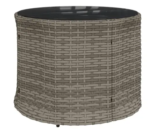 Ümmargune Aiadiivan Koos Laua Ja Patjadega, Hall, Polürotang