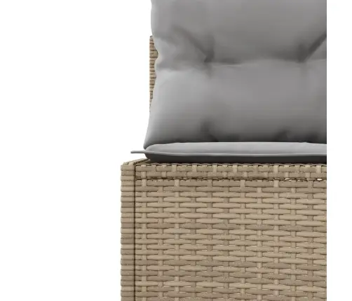 Sodo Sofa Su Pagalvėlėmis, Smėlio Spalvos, Poliratanas, Apvali Sodo Sofa Su Pagalvėlėmis, Smėlio Spalvos, Poliratanas, Apvali