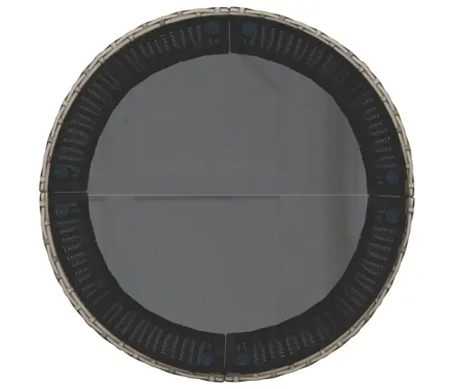 Sodo Sofa Su Stalu/Pagalvėlėmis, Pilka, Poliratanas, Apvali